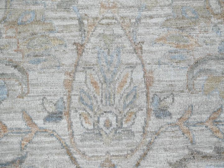 8'2" x 9'11" New Hand Knotted Ivory Wool Rectangle Oriental Rug - MOA10220101