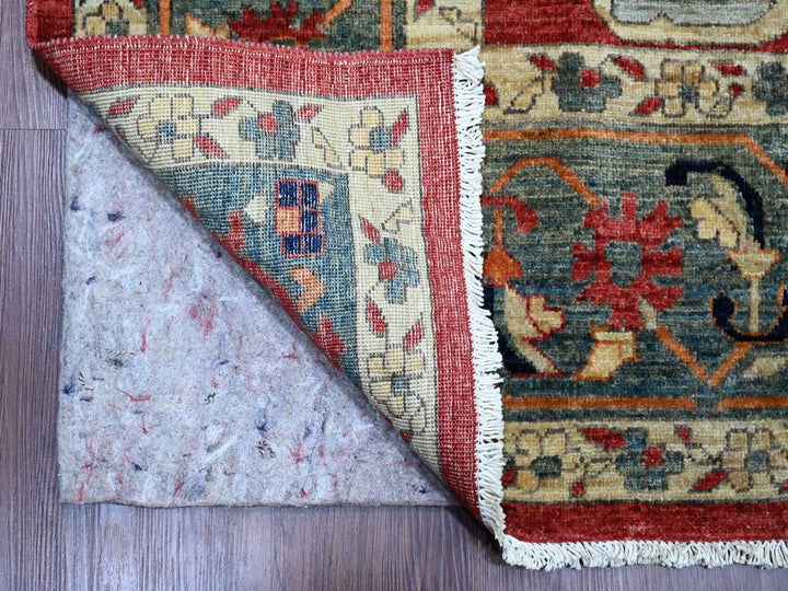 8'11" x 12'0" New Hand Knotted Red Wool Rectangle Oriental Rug - MOA10220104