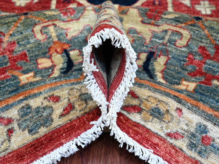 8'11" x 12'0" New Hand Knotted Red Wool Rectangle Oriental Rug - MOA10220104