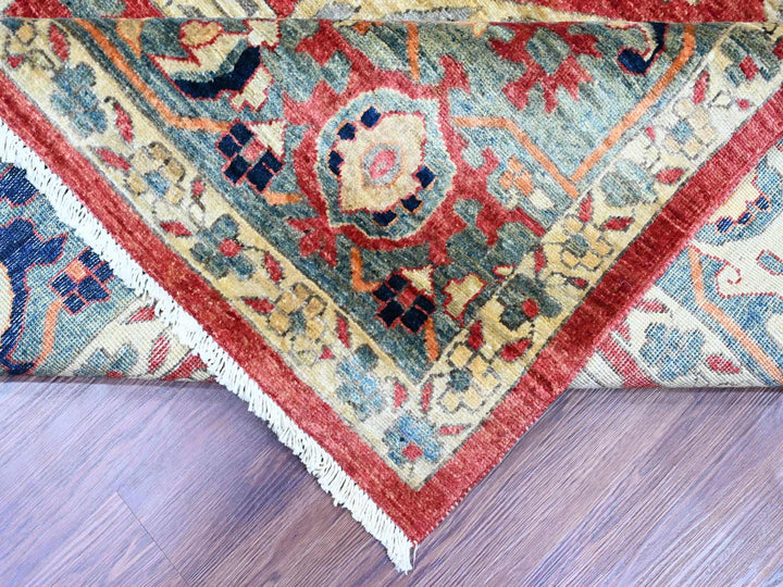 8'11" x 12'0" New Hand Knotted Red Wool Rectangle Oriental Rug - MOA10220104