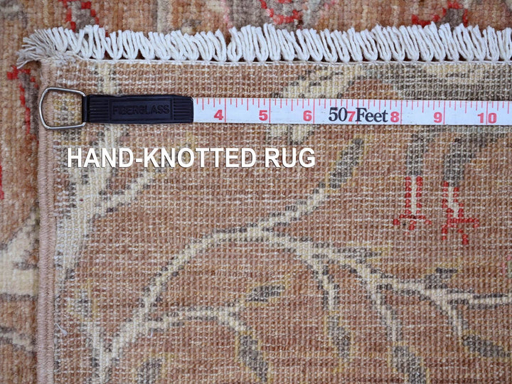 2'7" x 15'0" New Hand Knotted Brown Wool Runner Oriental Rug - MOA10220106