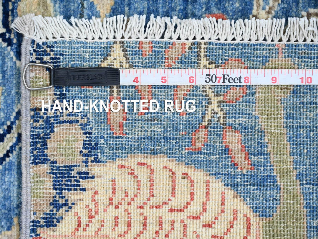 3'0" x 21'3" New Hand Knotted Blue Wool Runner Oriental Rug - MOA10220107