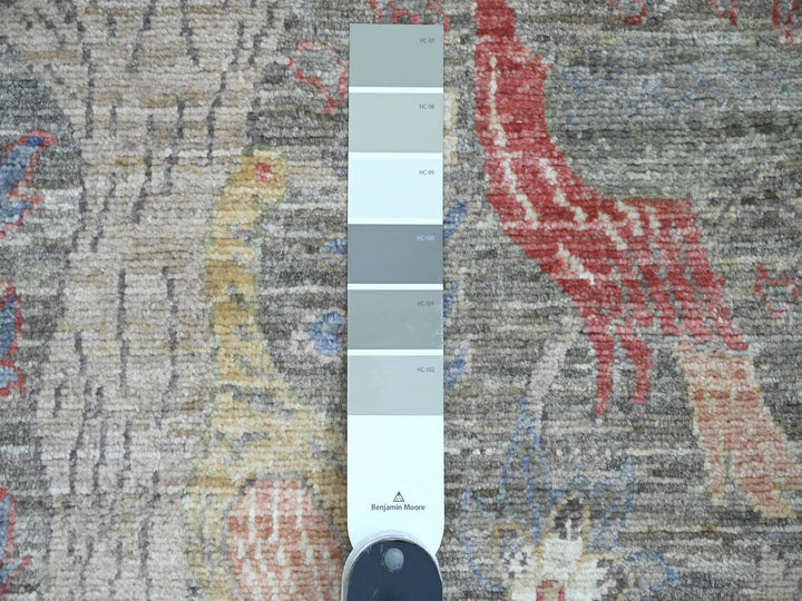 2'6" x 6'2" New Hand Knotted Grey Wool Runner Oriental Rug - MOA10220108
