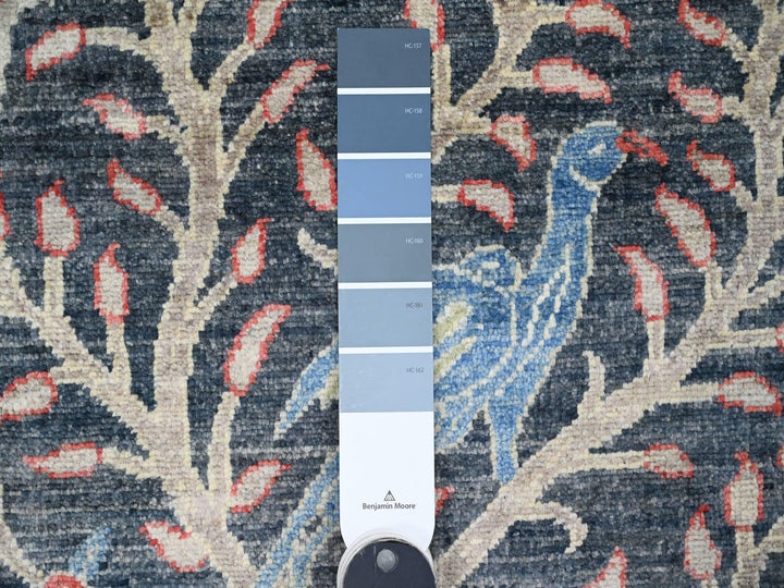 2'6" x 19'3" New Hand Knotted Blue Wool Runner Oriental Rug - MOA10220109