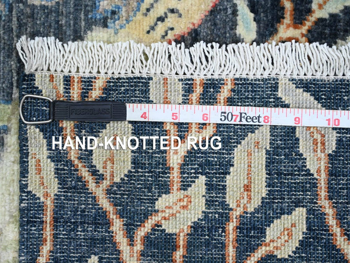 2'6" x 19'3" New Hand Knotted Blue Wool Runner Oriental Rug - MOA10220109