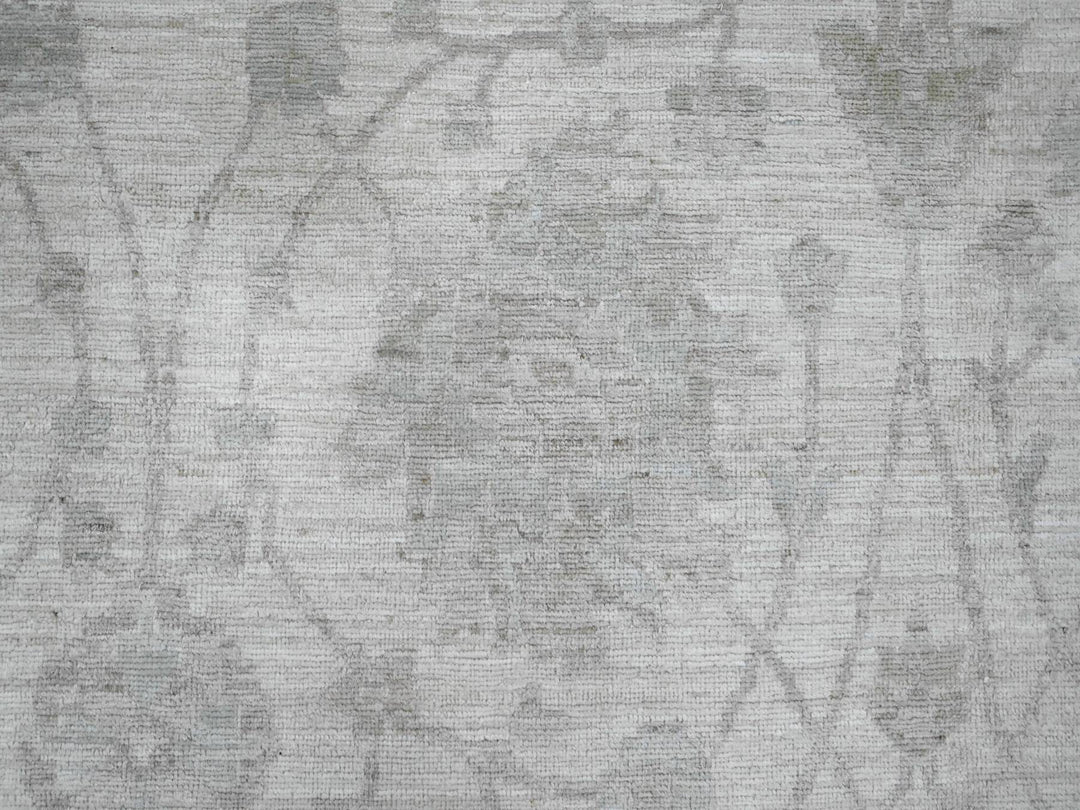 11'5" x 15'1" New Hand Knotted Ivory Wool Rectangle Oriental Rug - MOA10220114