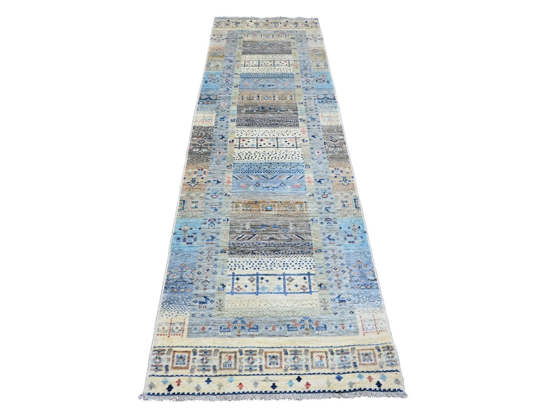 2'10" x 9'6" New Hand Knotted Brown Wool Runner Oriental Rug - MOA10220115