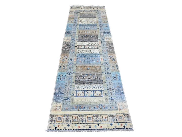2'10" x 9'6" New Hand Knotted Brown Wool Runner Oriental Rug - MOA10220115