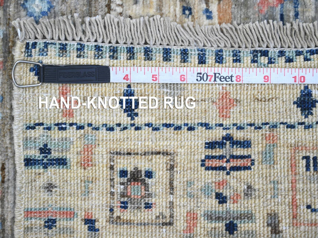 2'10" x 9'6" New Hand Knotted Brown Wool Runner Oriental Rug - MOA10220115