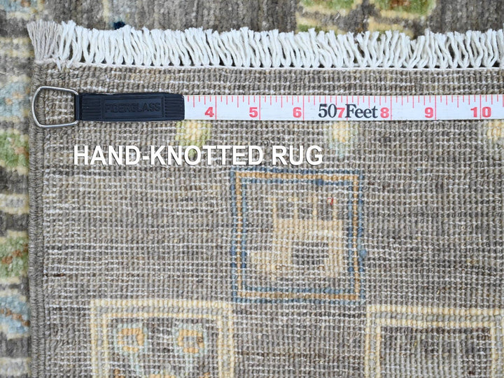2'8" x 9'7" New Hand Knotted Grey Wool Runner Oriental Rug - MOA10220117