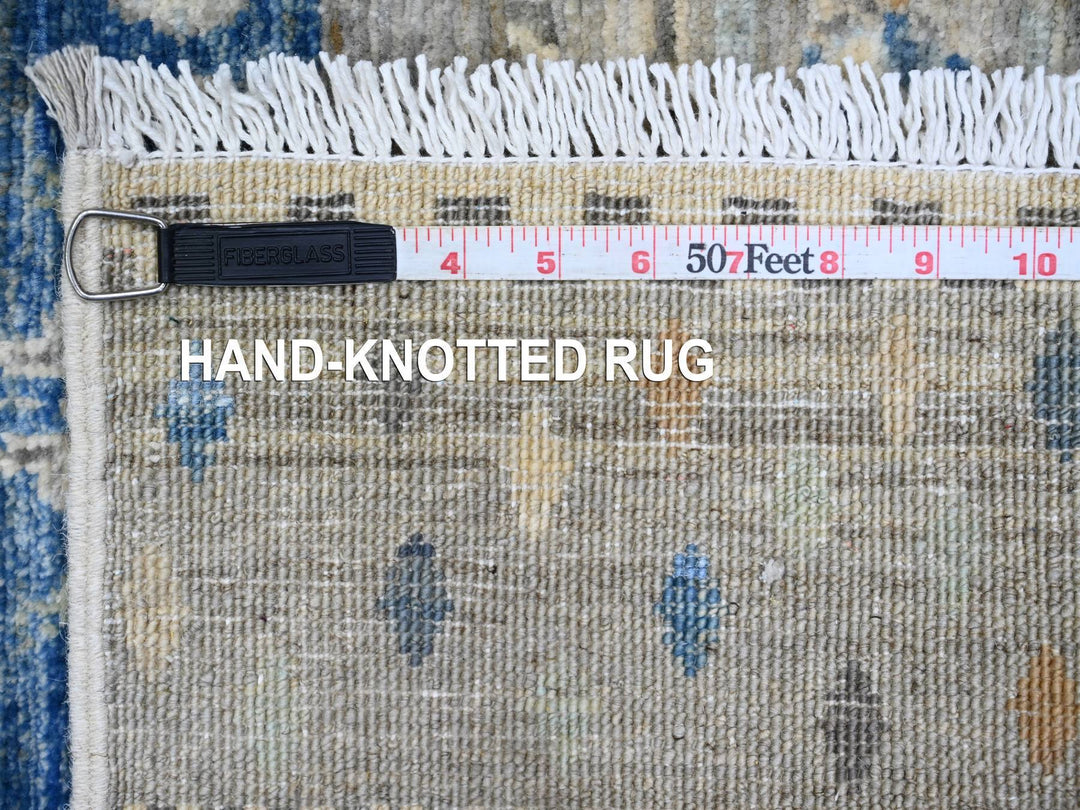 2'8" x 19'1" New Hand Knotted Blue Wool Runner Oriental Rug - MOA10220118