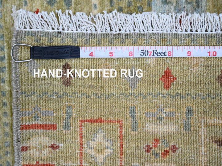 2'9" x 5'10" New Hand Knotted Green Wool Runner Oriental Rug - MOA10220119