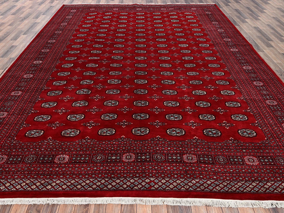 10'4" x 14'4" New Hand Knotted Red Wool Rectangle Oriental Rug - MOA1022011