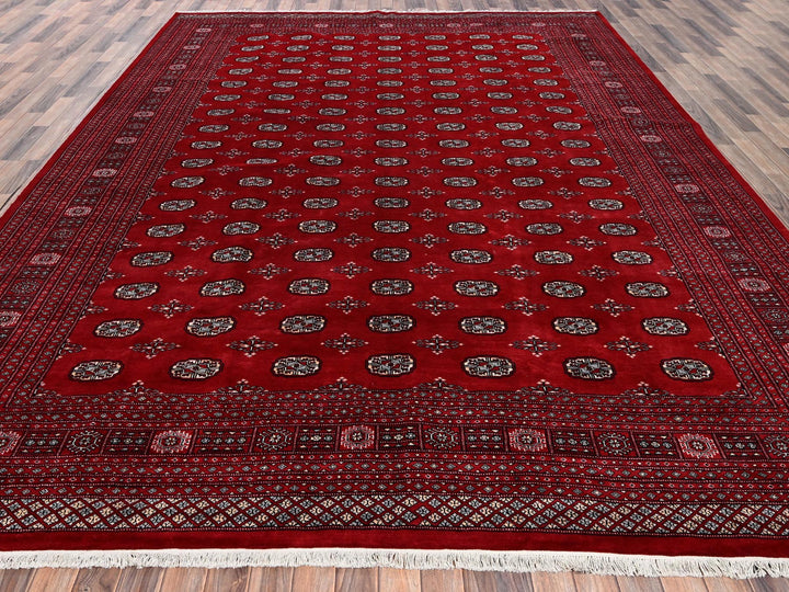 10'4" x 14'4" New Hand Knotted Red Wool Rectangle Oriental Rug - MOA1022011