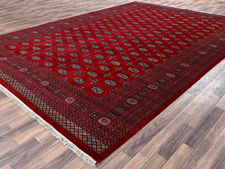 10'4" x 14'4" New Hand Knotted Red Wool Rectangle Oriental Rug - MOA1022011