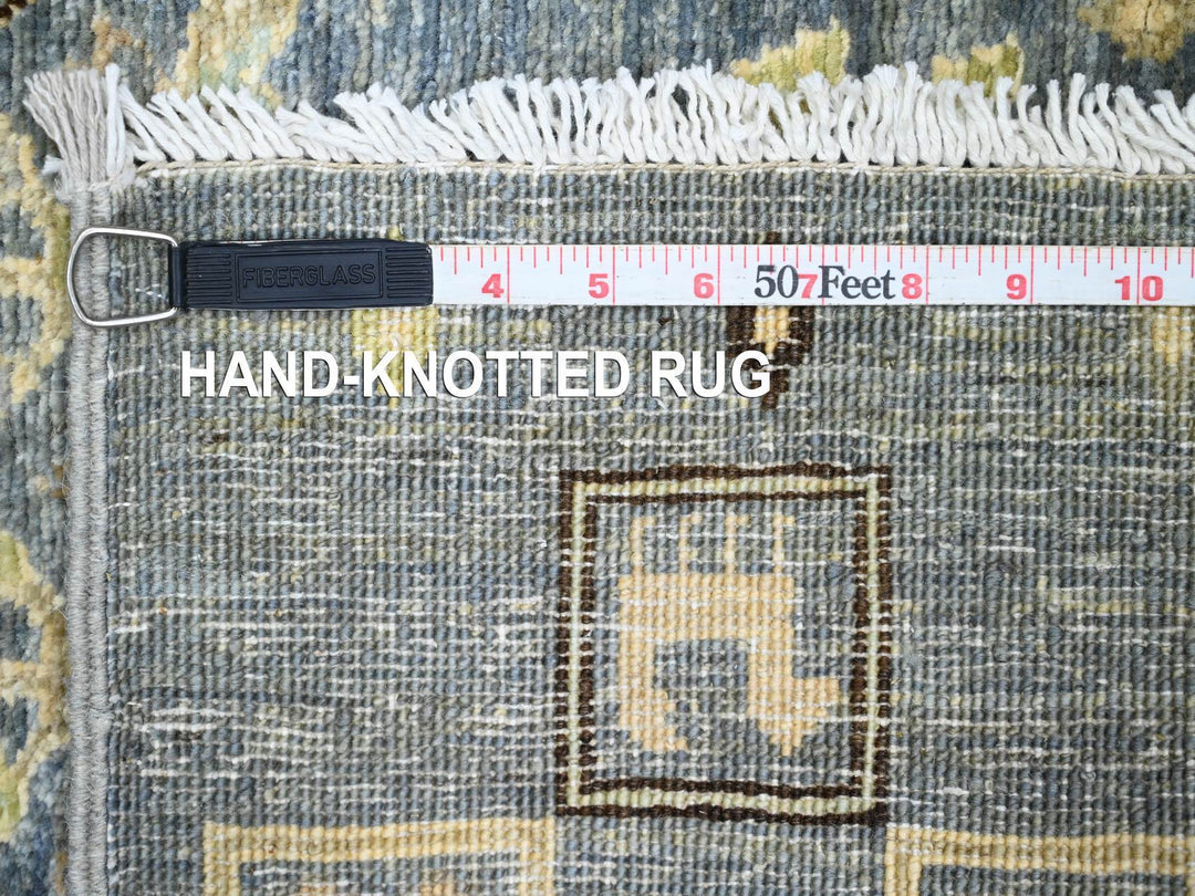 2'8" x 7'7" New Hand Knotted Grey Wool Runner Oriental Rug - MOA10220120