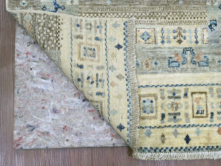 2'10" x 9'7" New Hand Knotted Ivory Wool Runner Oriental Rug - MOA10220126