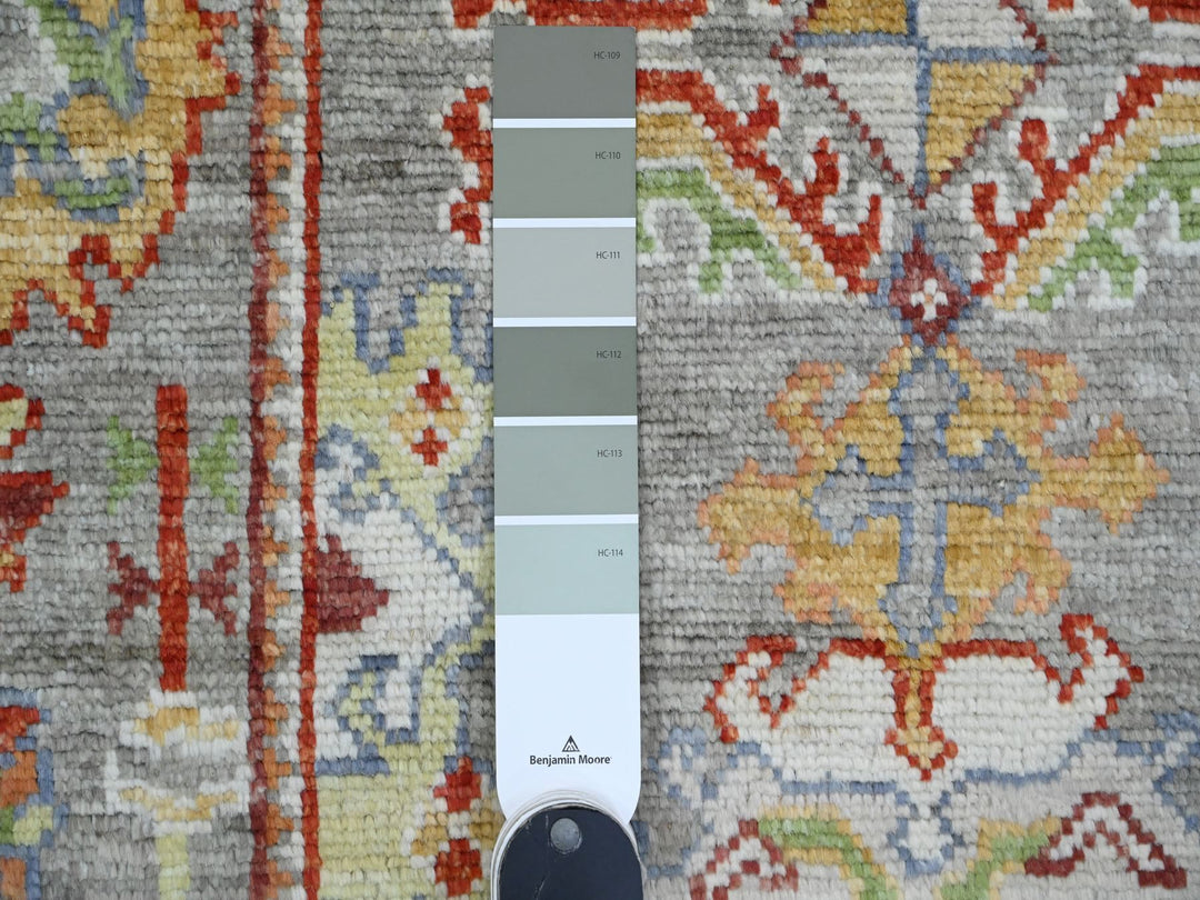 2'9" x 9'6" New Hand Knotted Grey Wool Runner Oriental Rug - MOA10220128