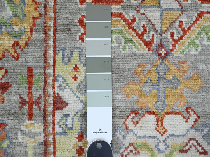 2'9" x 9'6" New Hand Knotted Grey Wool Runner Oriental Rug - MOA10220128