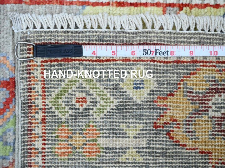 2'9" x 9'6" New Hand Knotted Grey Wool Runner Oriental Rug - MOA10220128