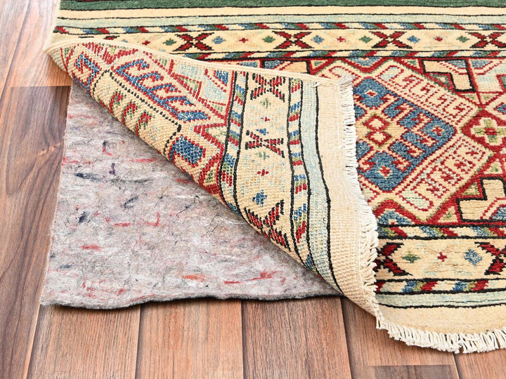 2'10" x 13'0" New Hand Knotted Ivory Wool Runner Oriental Rug - MOA1022012