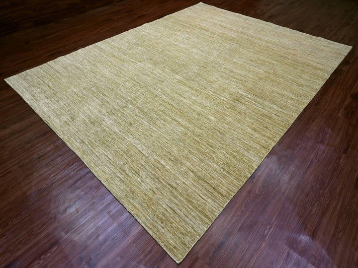 8'9" x 11'7" New Hand Knotted Brown Wool Rectangle Oriental Rug - MOA10220139