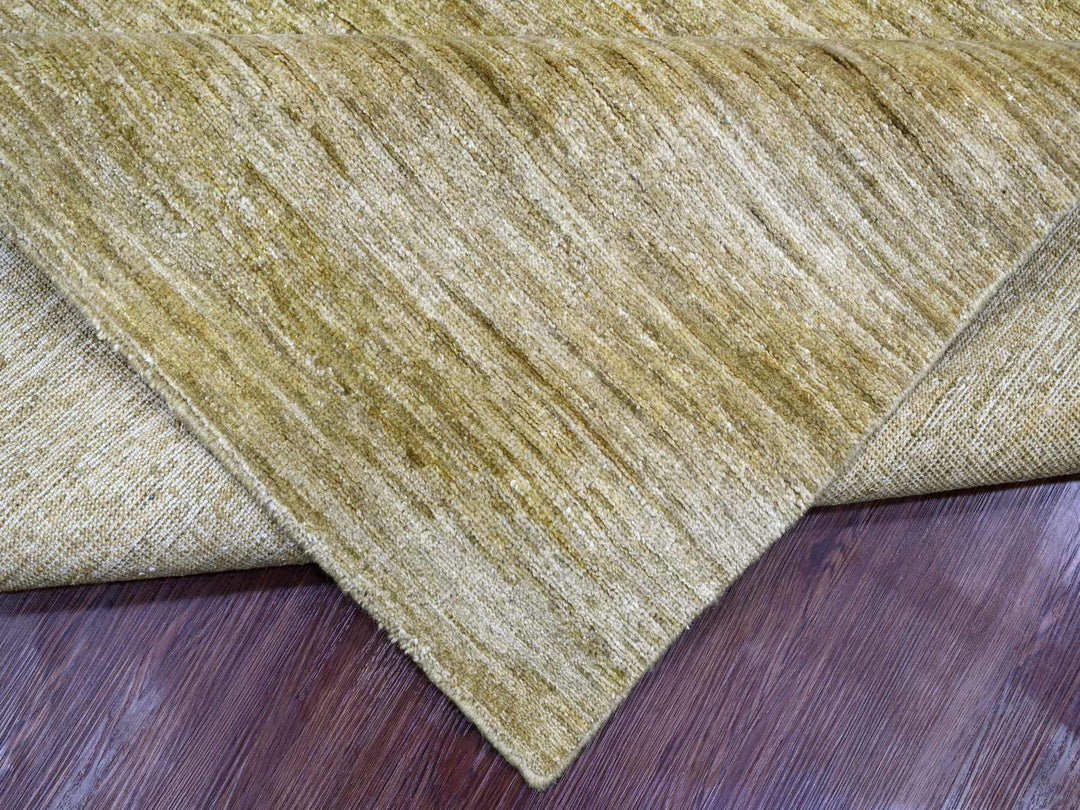 8'9" x 11'7" New Hand Knotted Brown Wool Rectangle Oriental Rug - MOA10220139