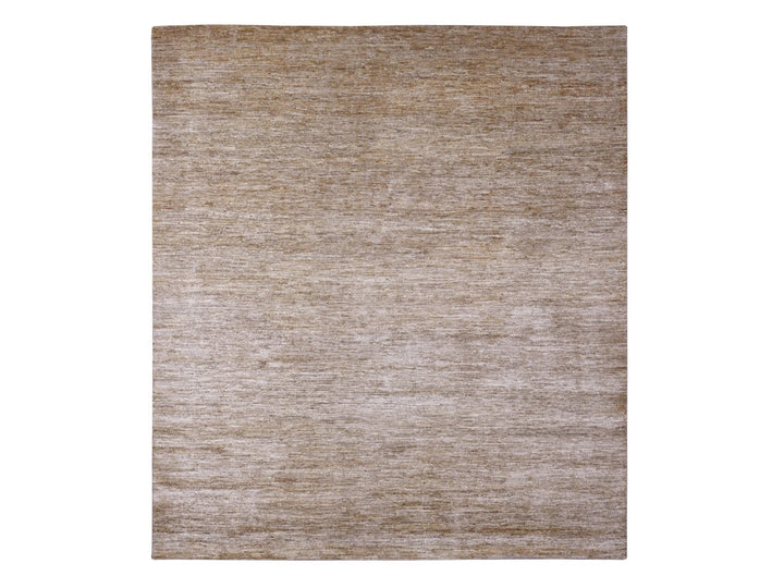 7'11" x 9'0" New Hand Knotted Brown Wool Square Oriental Rug - MOA10220144