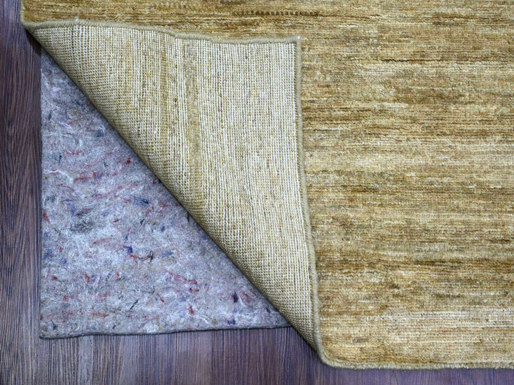 7'11" x 9'0" New Hand Knotted Brown Wool Square Oriental Rug - MOA10220144