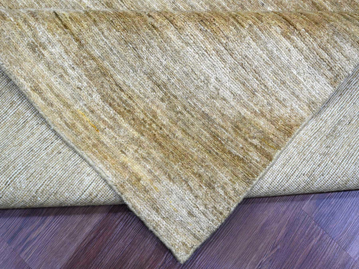 7'11" x 9'0" New Hand Knotted Brown Wool Square Oriental Rug - MOA10220144