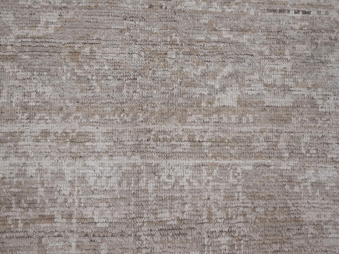9'0" x 12'0" New Hand Knotted Brown Wool Rectangle Oriental Rug - MOA10220145