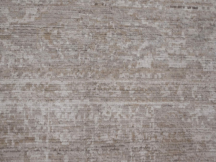 9'0" x 12'0" New Hand Knotted Brown Wool Rectangle Oriental Rug - MOA10220145