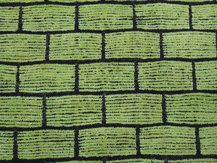 8'2" x 10'6" New Hand Knotted Green Wool Rectangle Oriental Rug - MOA10220147