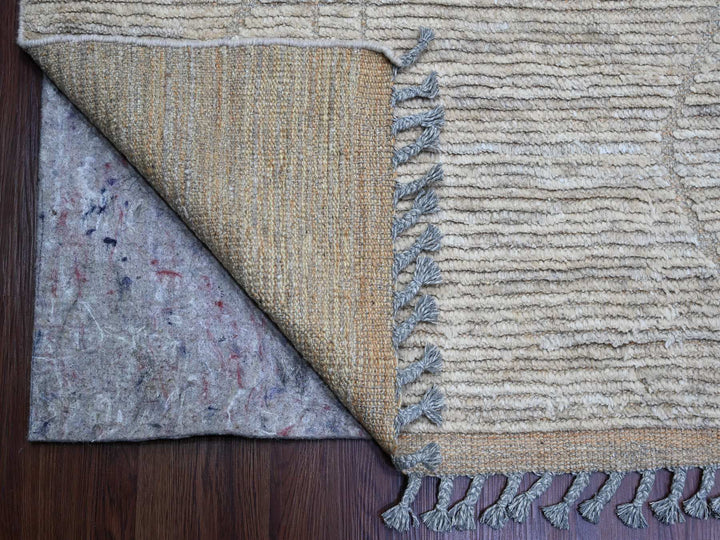 9'8" x 14'7" New Hand Knotted Grey Wool Rectangle Oriental Rug - MOA10220148