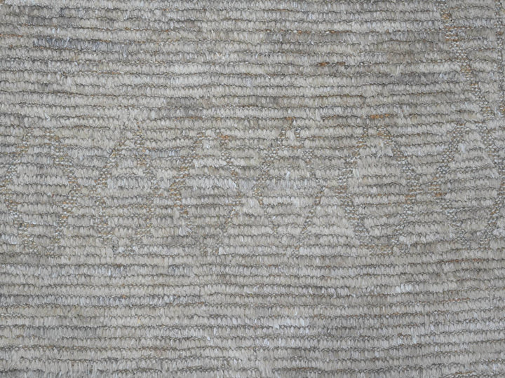 9'8" x 14'7" New Hand Knotted Grey Wool Rectangle Oriental Rug - MOA10220148