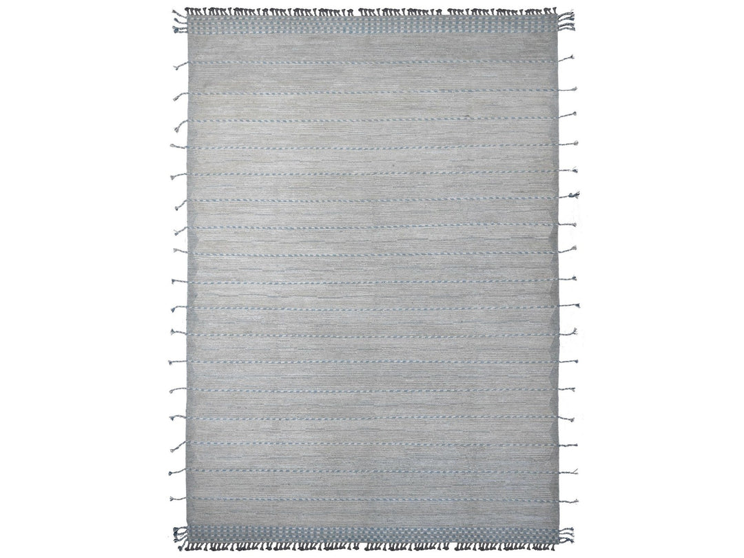 10'2" x 14'7" New Hand Knotted Grey Wool Rectangle Oriental Rug - MOA10220149