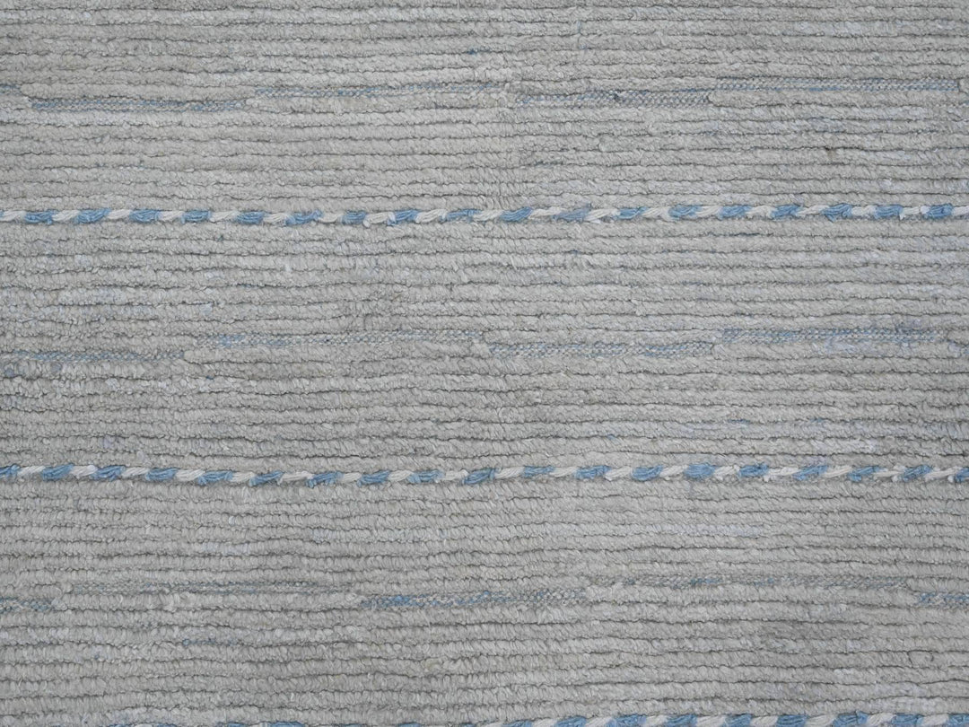 10'2" x 14'7" New Hand Knotted Grey Wool Rectangle Oriental Rug - MOA10220149