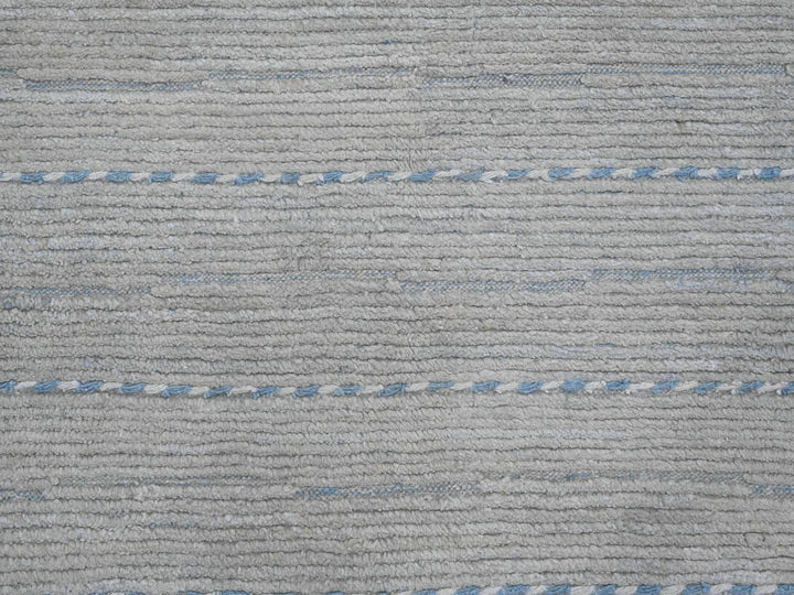 10'2" x 14'7" New Hand Knotted Grey Wool Rectangle Oriental Rug - MOA10220149