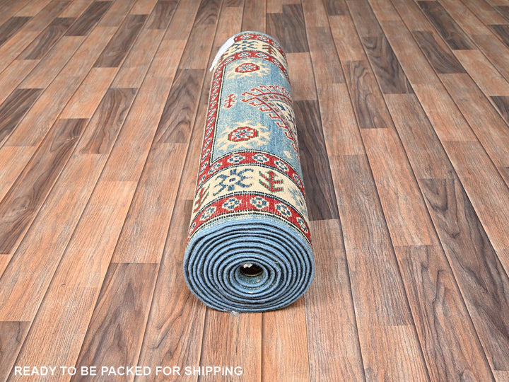 2'10" x 13'8" New Hand Knotted Grey Wool Runner Oriental Rug - MOA1022015