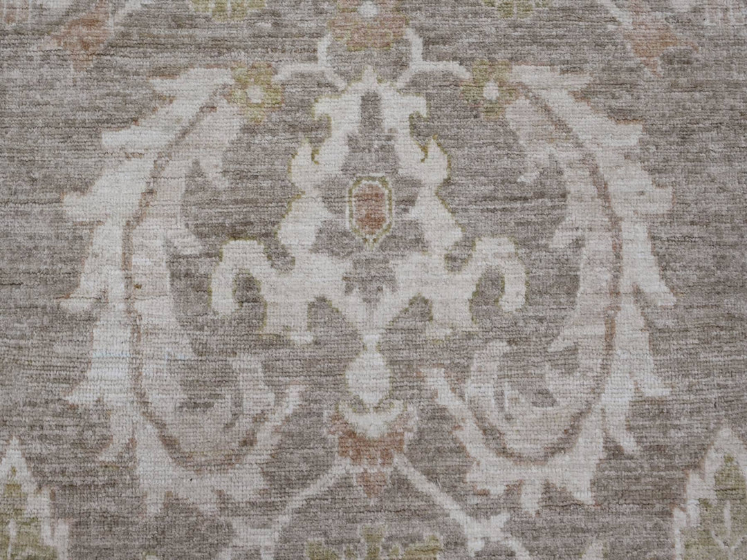 9'1" x 11'4" New Hand Knotted Brown Wool Rectangle Oriental Rug - MOA10220164