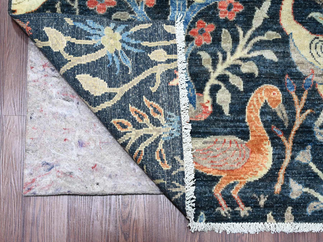 10'0" x 10'1" New Hand Knotted Blue Wool Square Oriental Rug - MOA10220168