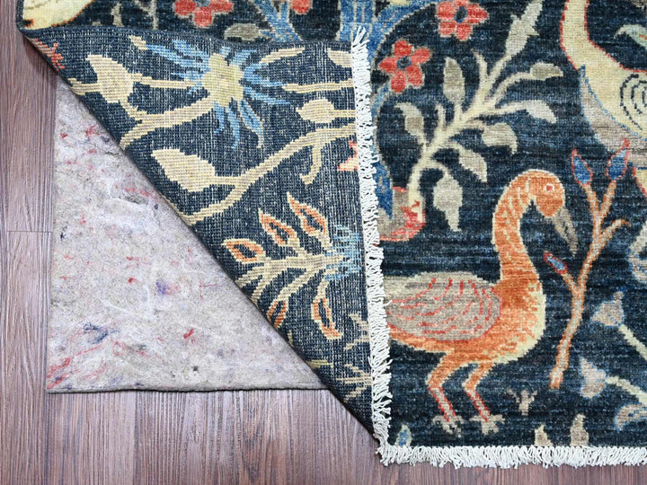 10'0" x 10'1" New Hand Knotted Blue Wool Square Oriental Rug - MOA10220168