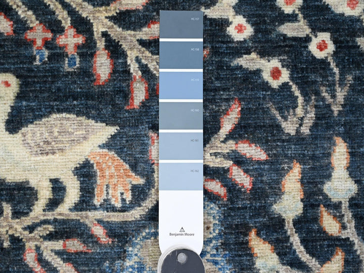 10'0" x 10'1" New Hand Knotted Blue Wool Square Oriental Rug - MOA10220168