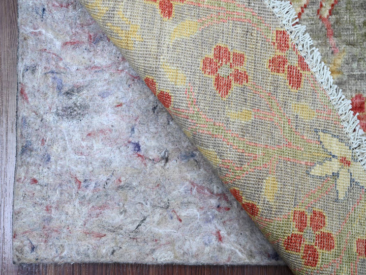 5'9" x 5'9" New Hand Knotted Grey Wool Round Oriental Rug - MOA10220175