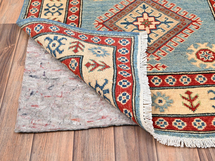 2'10" x 13'5" New Hand Knotted Blue Wool Runner Oriental Rug - MOA1022017