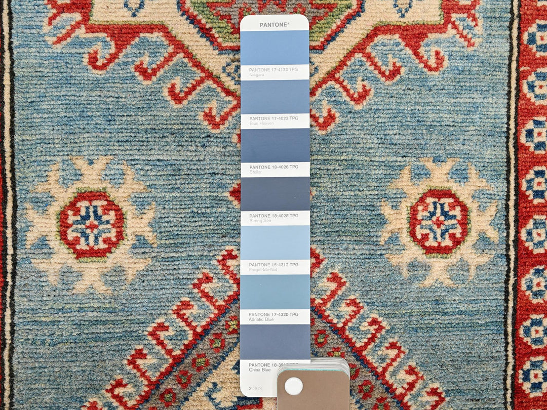 2'10" x 13'5" New Hand Knotted Blue Wool Runner Oriental Rug - MOA1022017