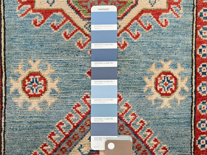 2'10" x 13'5" New Hand Knotted Blue Wool Runner Oriental Rug - MOA1022017