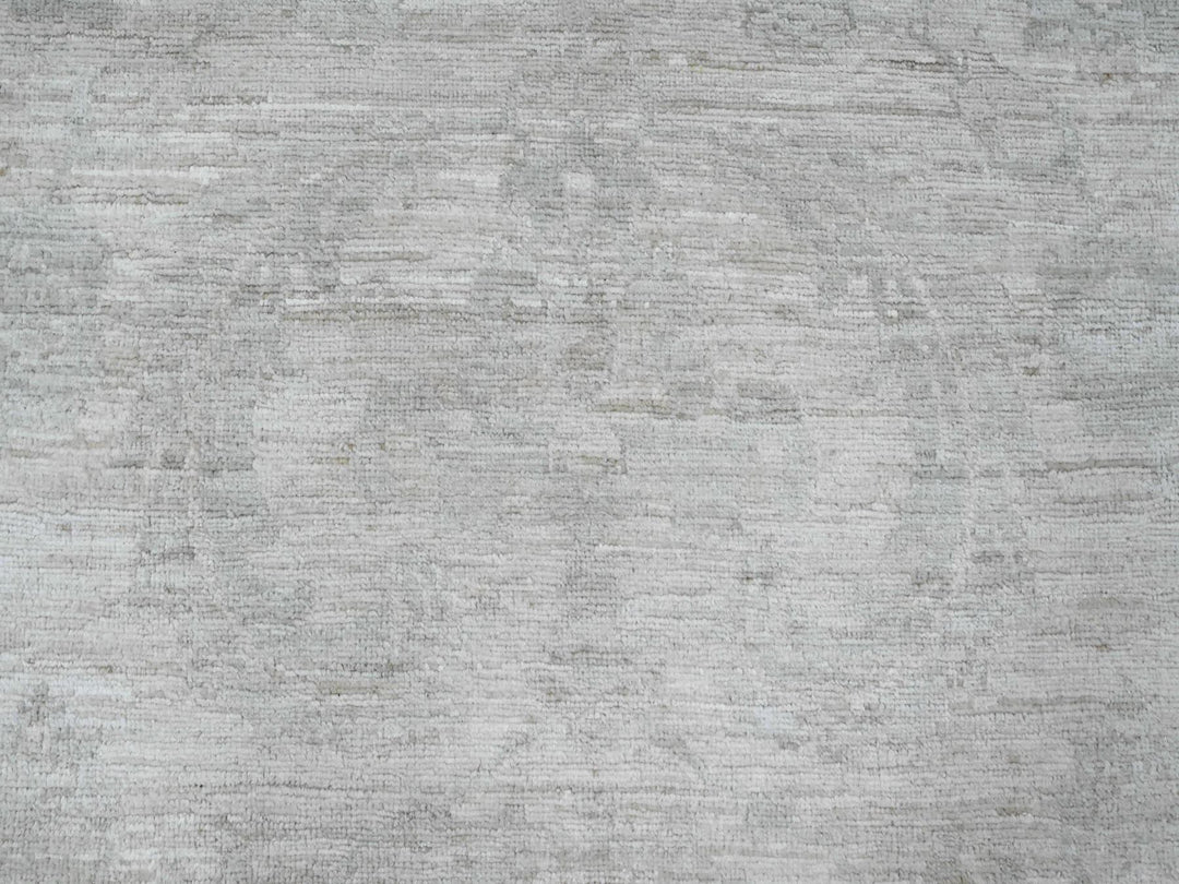 8'9" x 11'5" New Hand Knotted Ivory Wool Rectangle Oriental Rug - MOA10220186