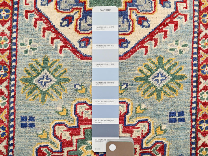 2'9" x 12'3" New Hand Knotted Blue Wool Runner Oriental Rug - MOA1022018