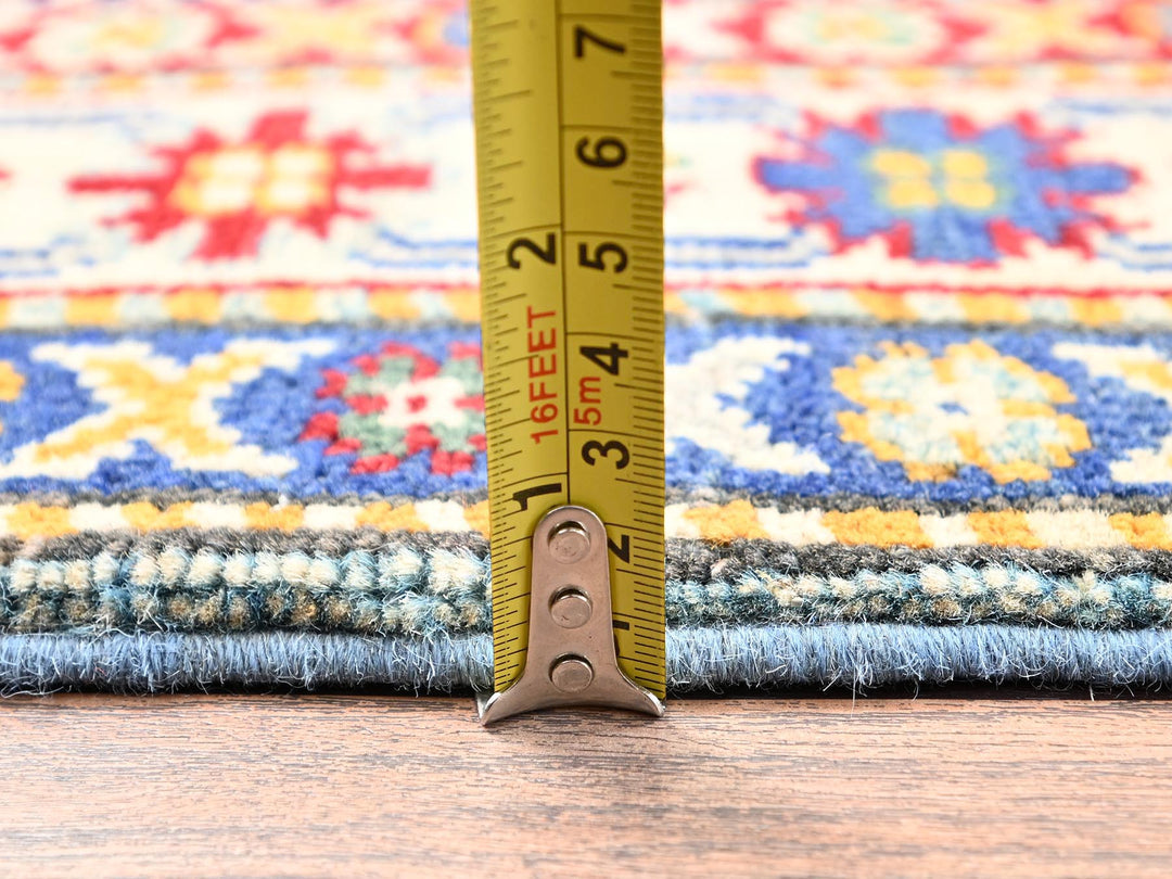 2'9" x 12'3" New Hand Knotted Blue Wool Runner Oriental Rug - MOA1022018